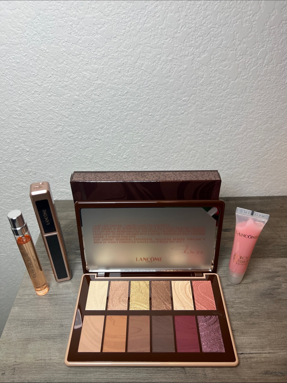 Lancôme Cafe Crush Palette,Idole Mascara,Juicy Tubes & La Vie Est Belle Perfume